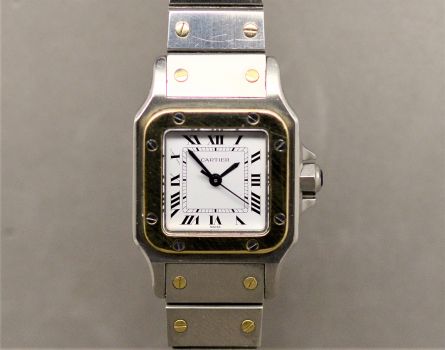 Cartier Santos Carree Lady steel/gold horloge