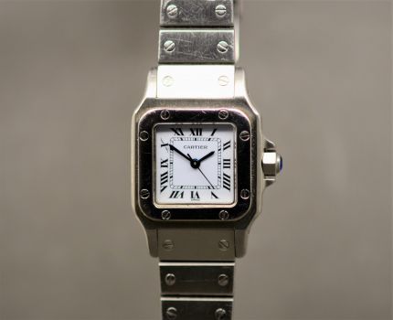 Cartier Santos Carree Lady steel horloge